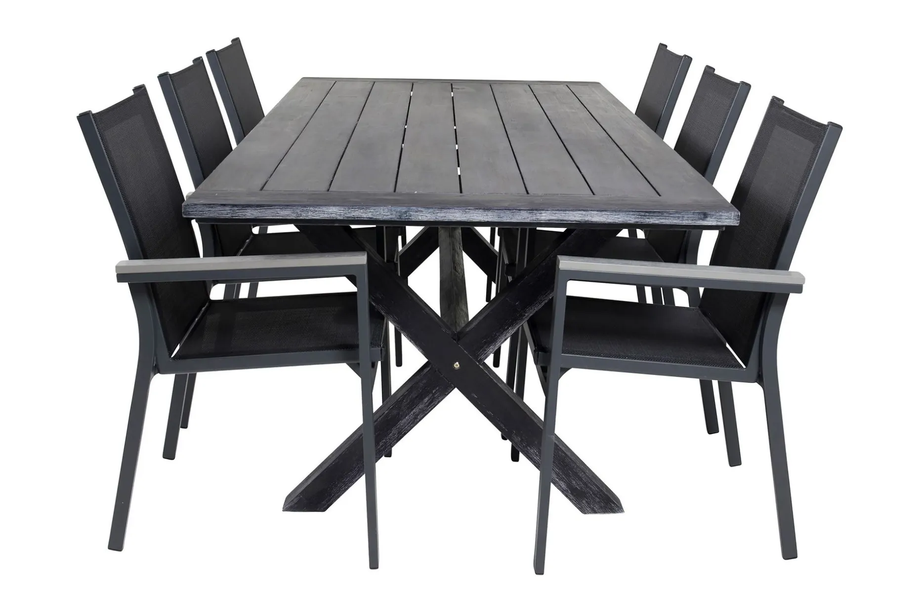 Rives Spisegruppe 200cm + 6 Parma Karmstoler