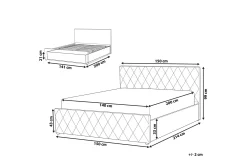 Rochefort Oppbevaringsseng 140x200 cm