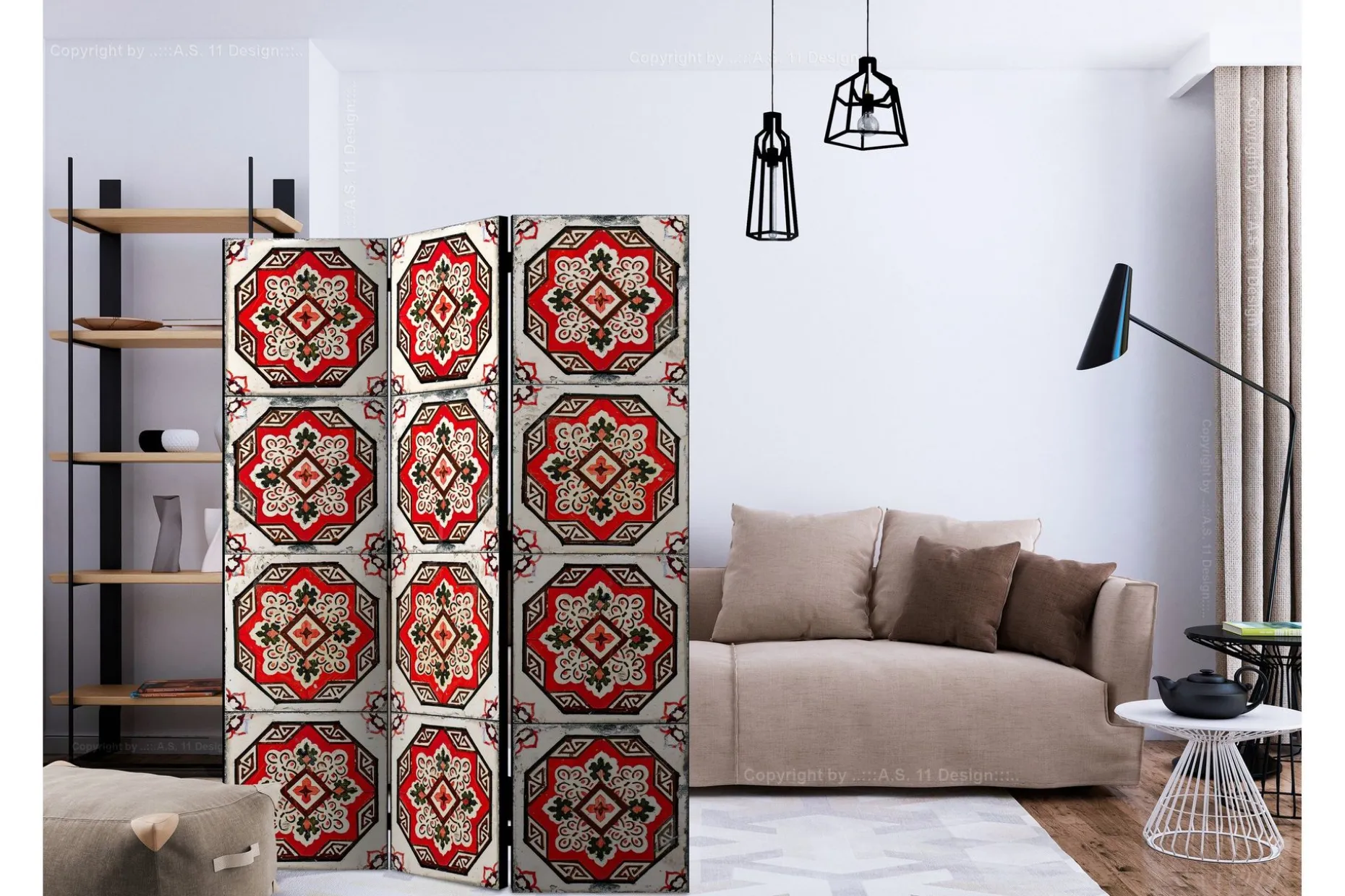 Romdeler Dance of Red Line 113x517 cm