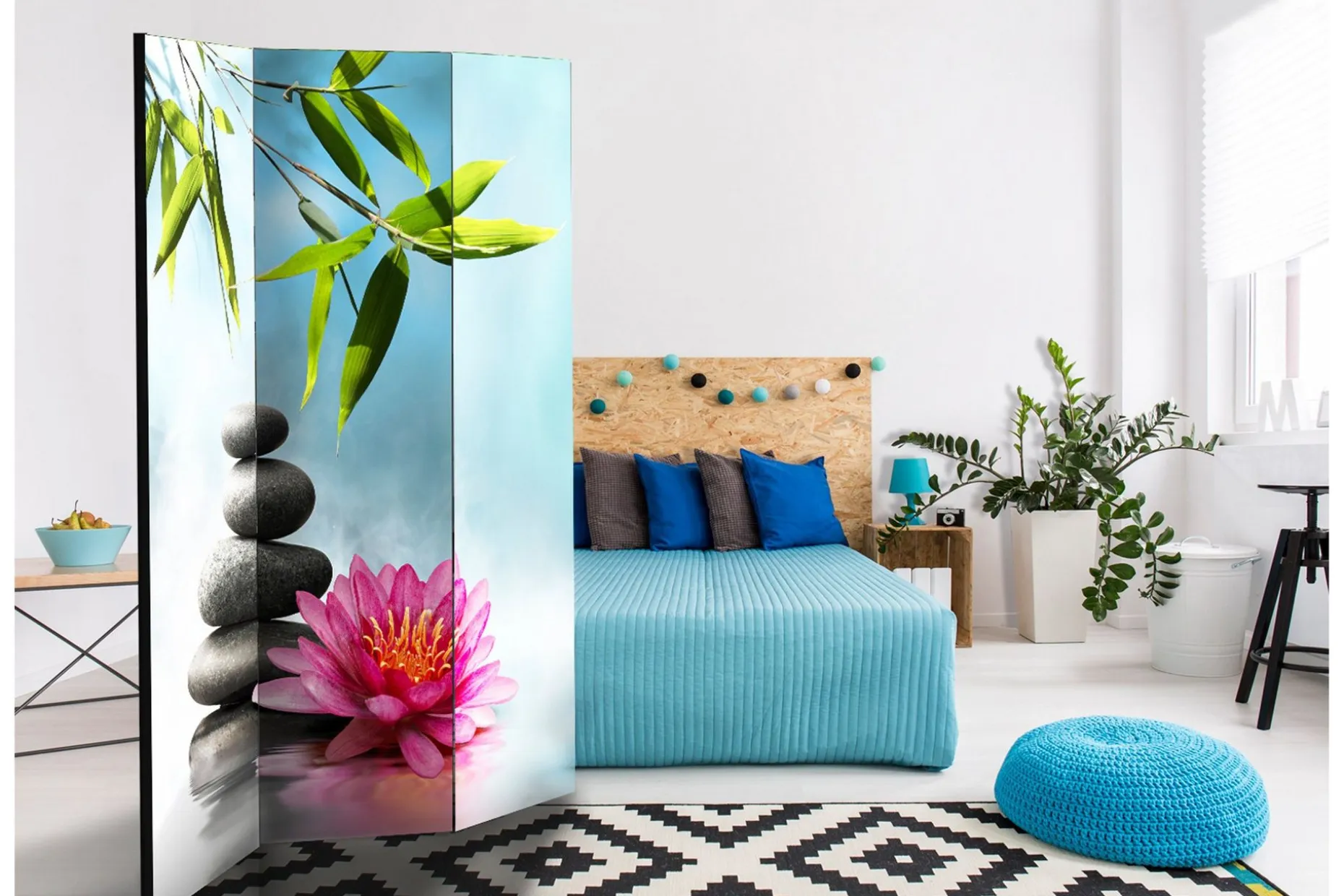Romdeler Water Lily And Zen Stones 135x172