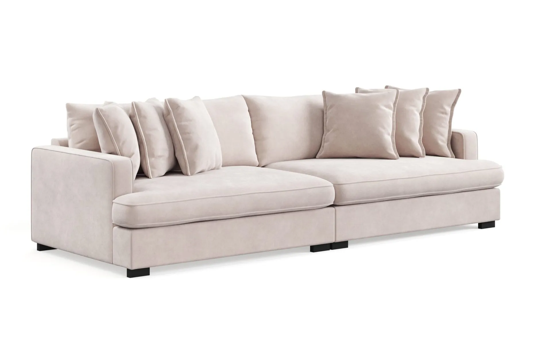Rossita Lyx 4-seters Ekstra Dyp Sofa i Fløyel