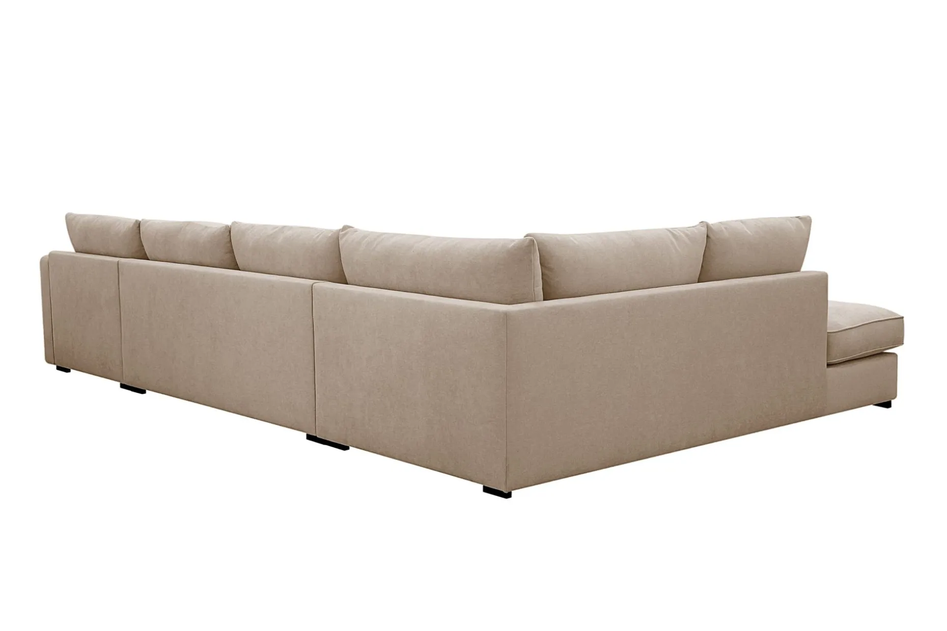 Rossita Lyx 5-seters høyrevendt U-formet ekstra dyp sofa med divan og sjeselong i stoff