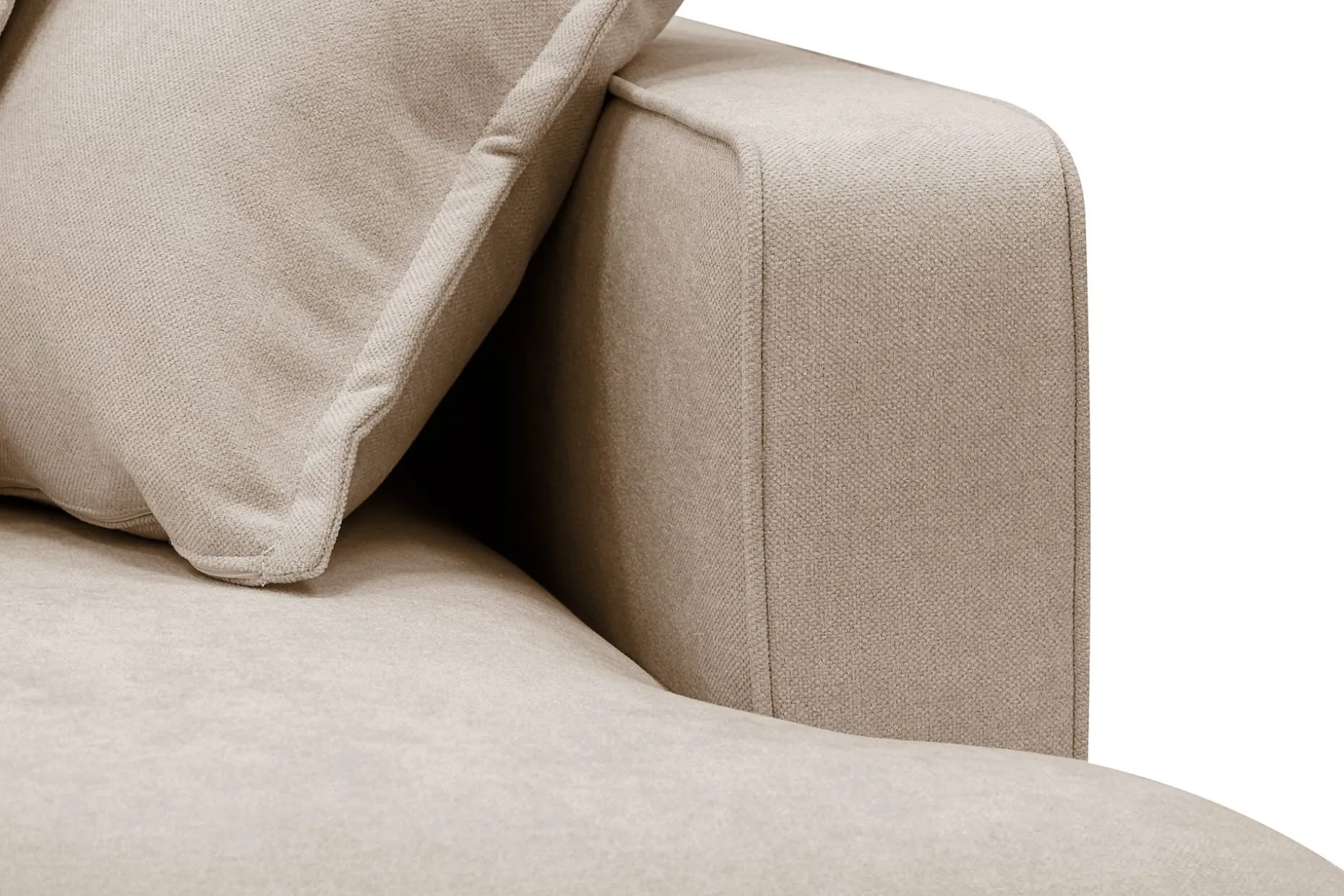 Rossita Lyx 5-seters høyrevendt U-formet ekstra dyp sofa med divan og sjeselong i stoff