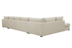 Rossita Lyx 6-seters høyrevendt U-formet ekstra dyp sofa med divan og sjeselong i stoff