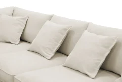Rossita Lyx 6-seters høyrevendt U-formet ekstra dyp sofa med divan og sjeselong i stoff