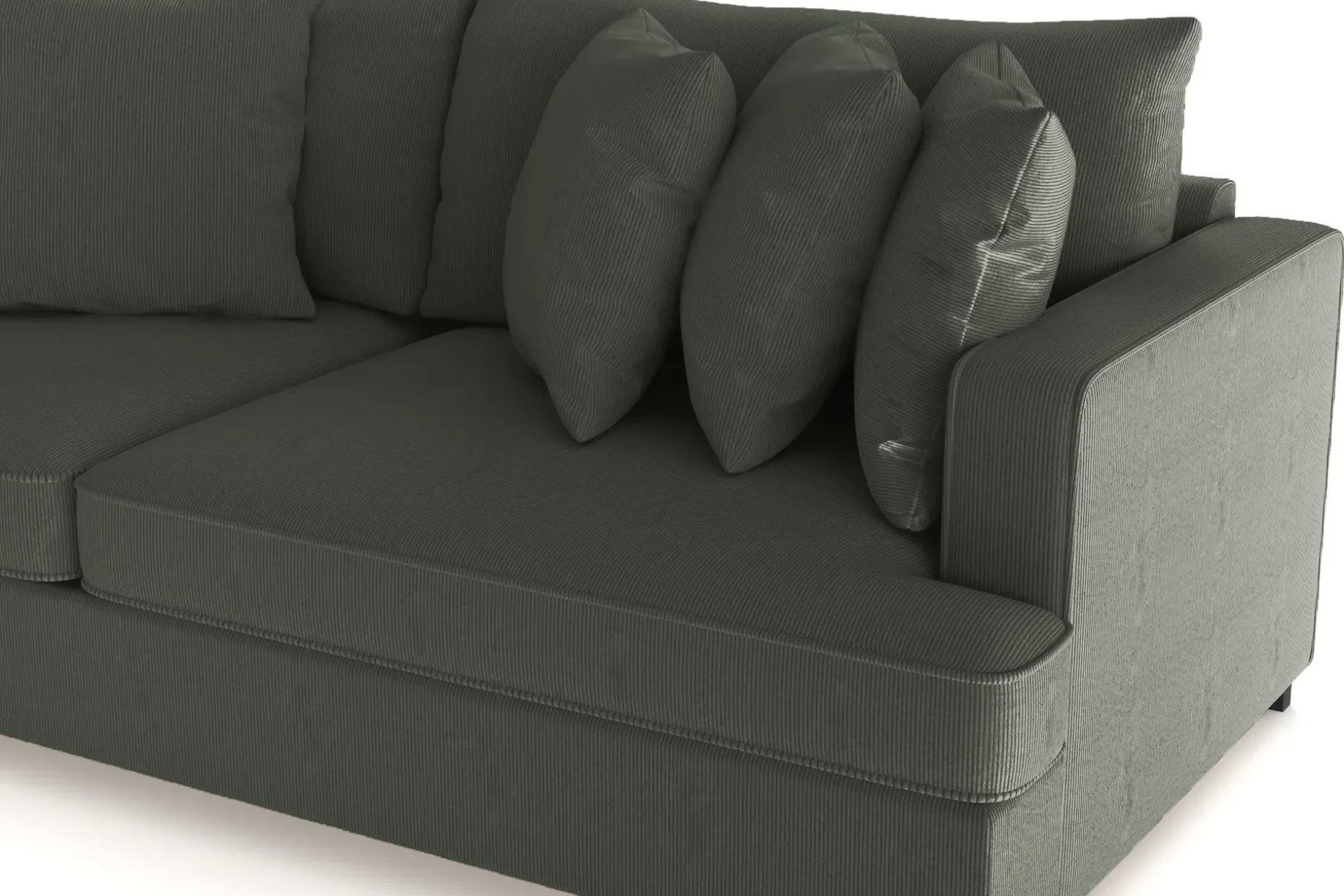 Rossita 4-seters Dyp Sofa i Kordfløyel