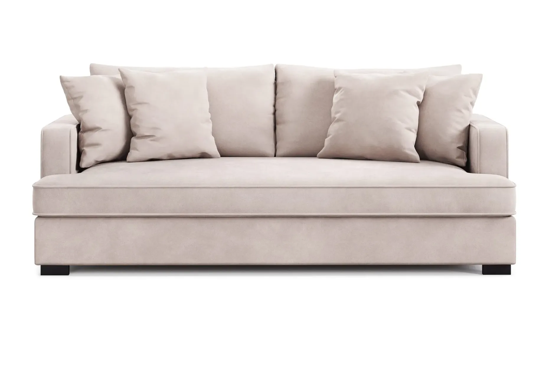 Rossita 3-seters Dyp Sofa med Hel Pute i Fløyel