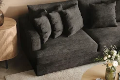 Rossita 4-seters Høyrevendt L-formet Dyp Sjeselongsofa i Chenille
