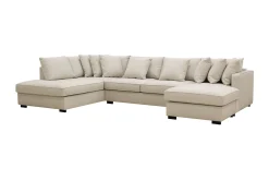 Rossita 5-seters Venstrevendt U-formet Dyp Sofa med Divan og Sjeselong i Stoff