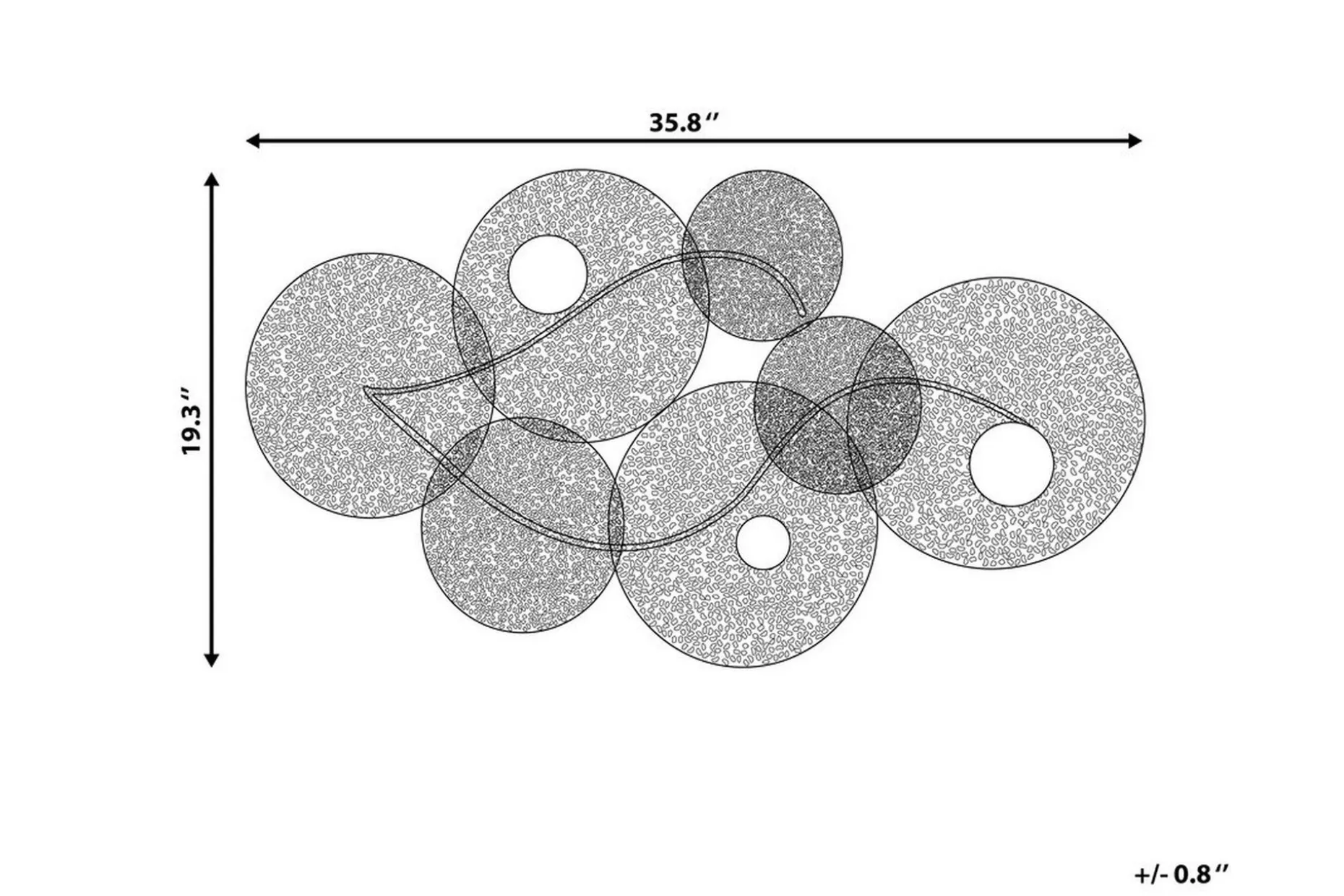 Rubidium Veggdekorasjon Med Skjell 91 cm