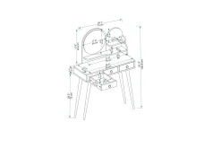 Ruges Sminkebord 74 cm