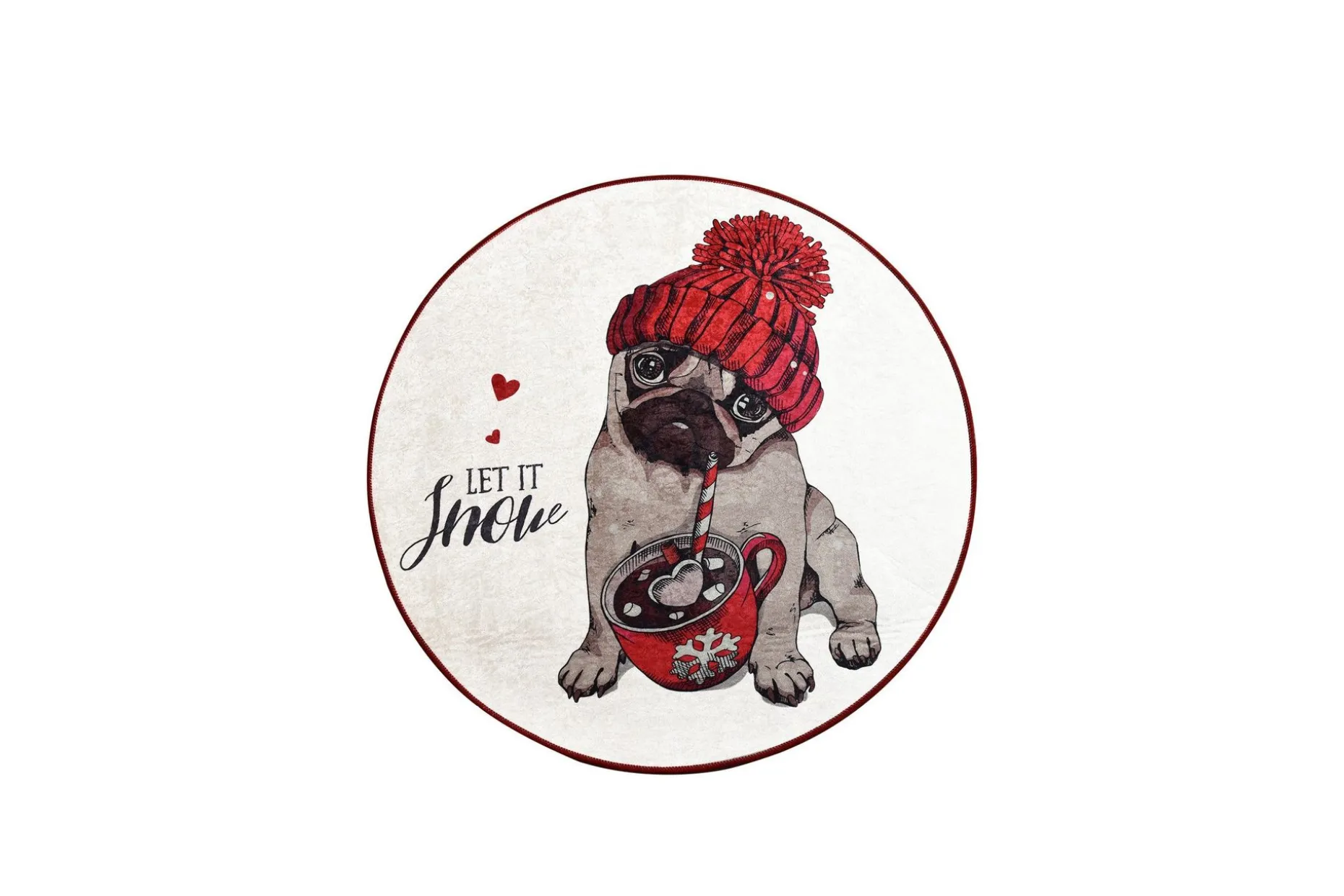 Rund Matte Let It Snow (100)