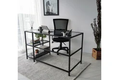 Sabani Skrivebord 130 cm med Oppbevaring 2 Hyller