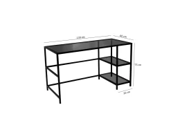 Sabani Skrivebord 130 cm med Oppbevaring 2 Hyller