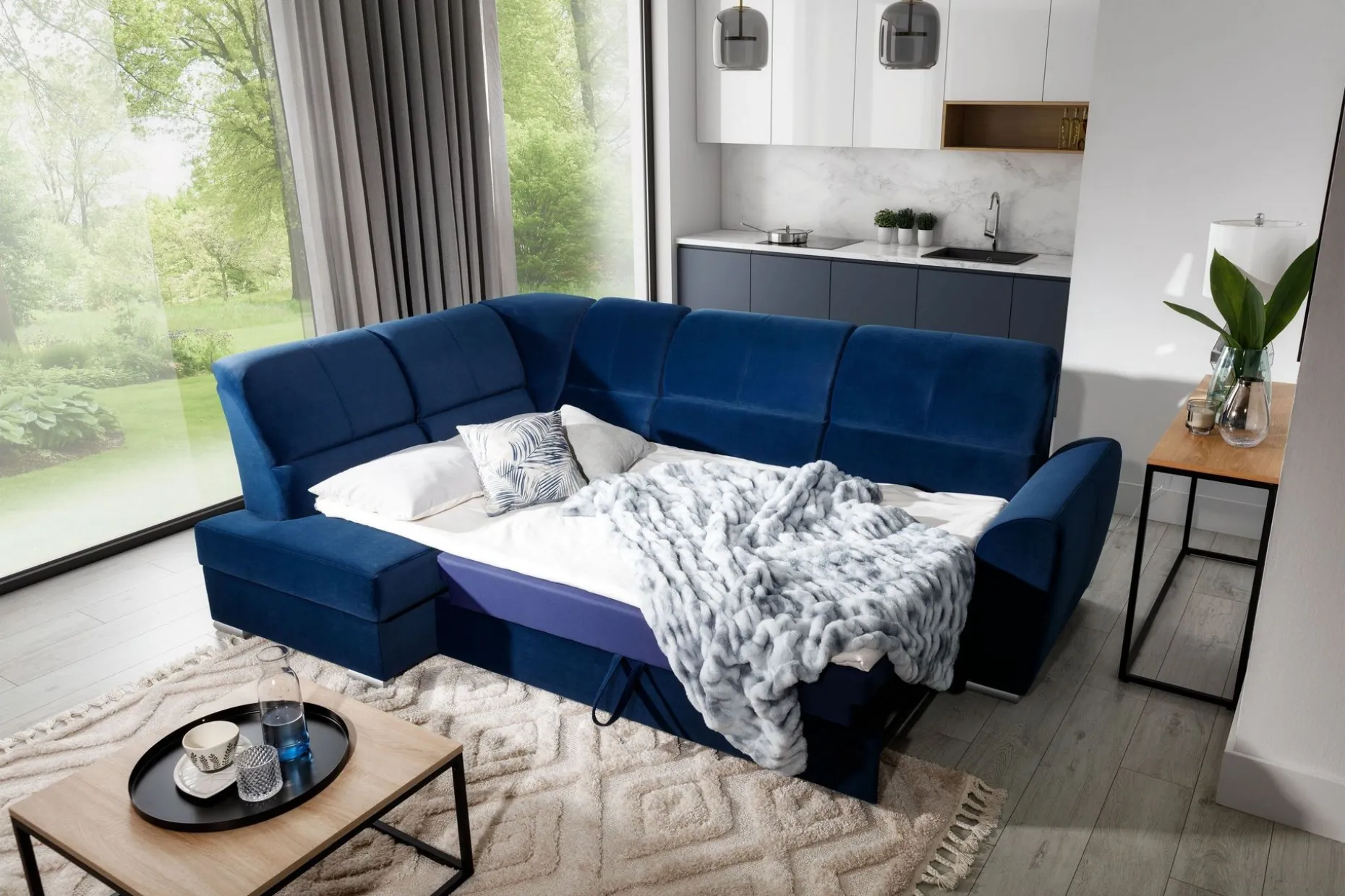 Sajmon Sovesofa m. Sjeselong 3-seter