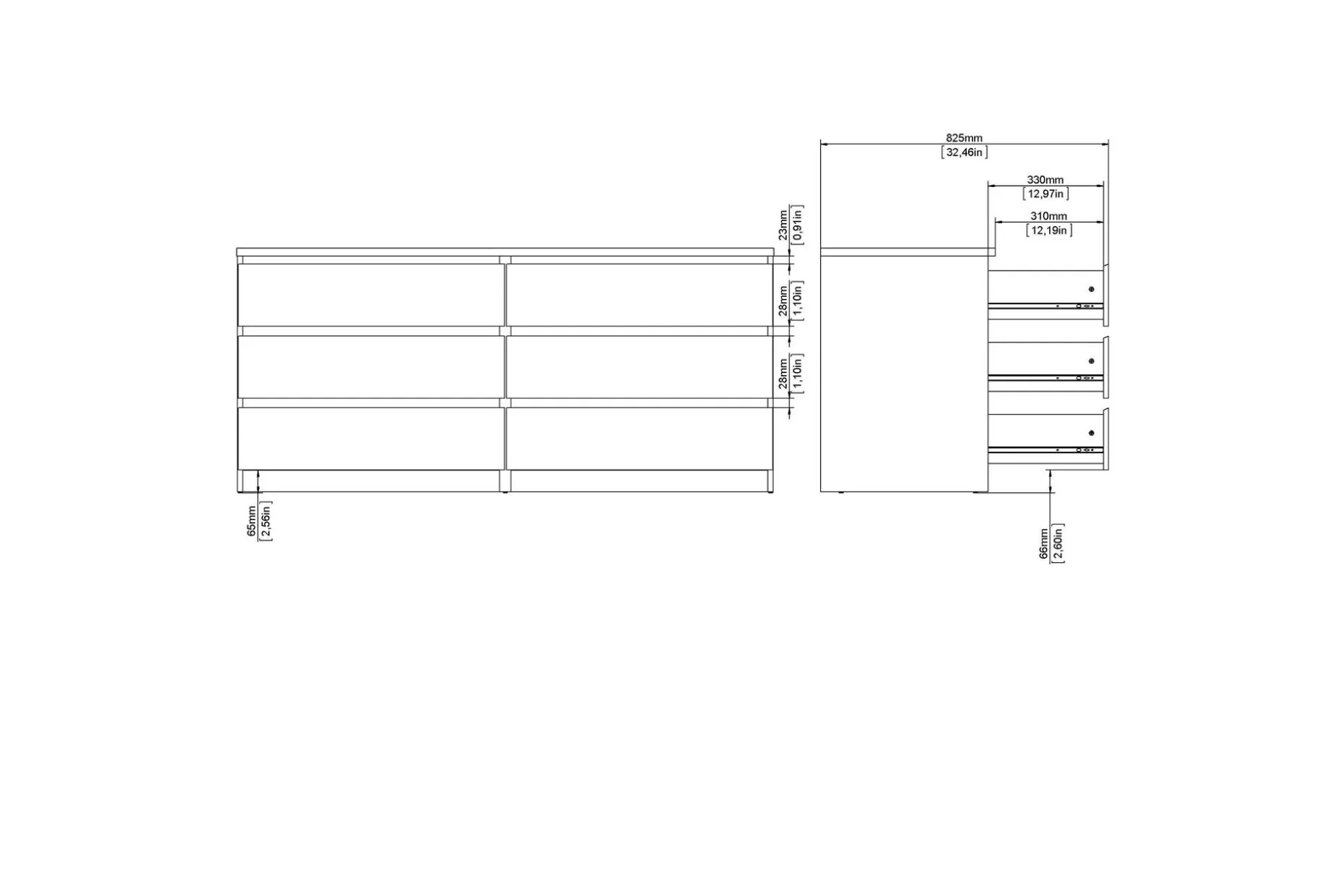 Salomns Kommode 50x154 cm