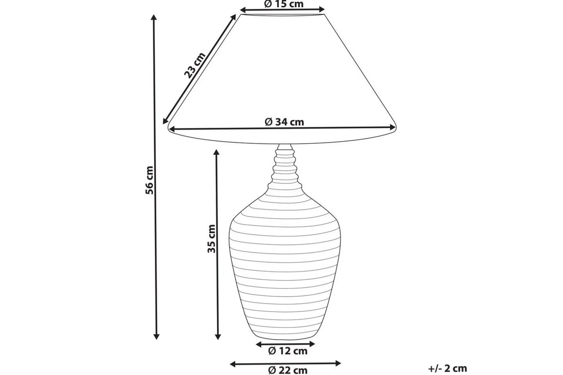 Sandreis Bordlampe 56 cm E27
