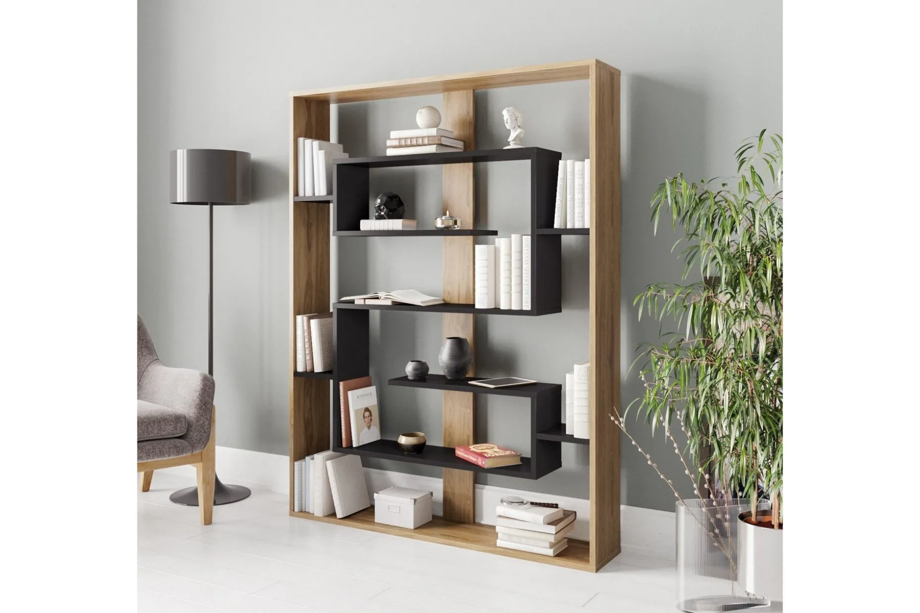 Schmand Bokhylle 120 cm