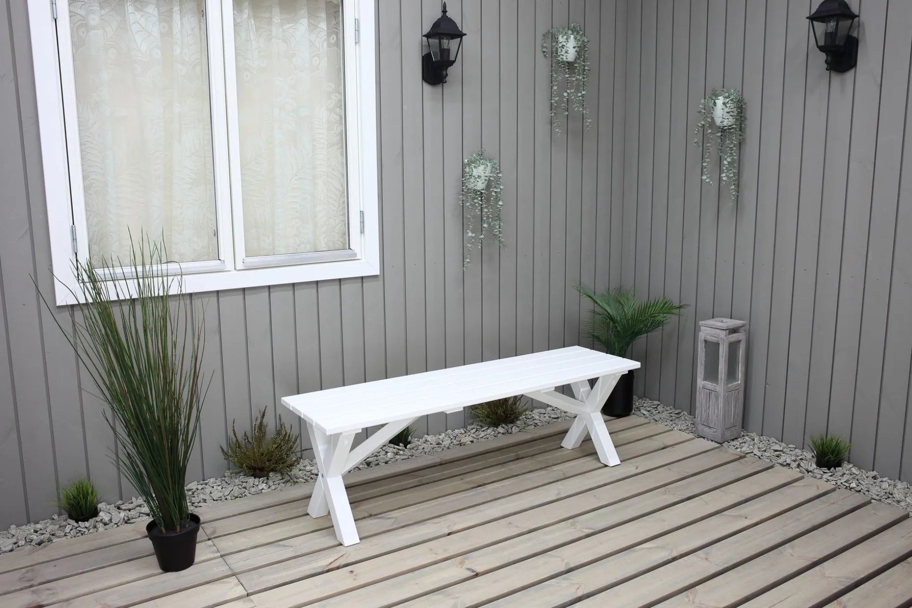 Scottsdale Sittebenk 140 cm Hvit