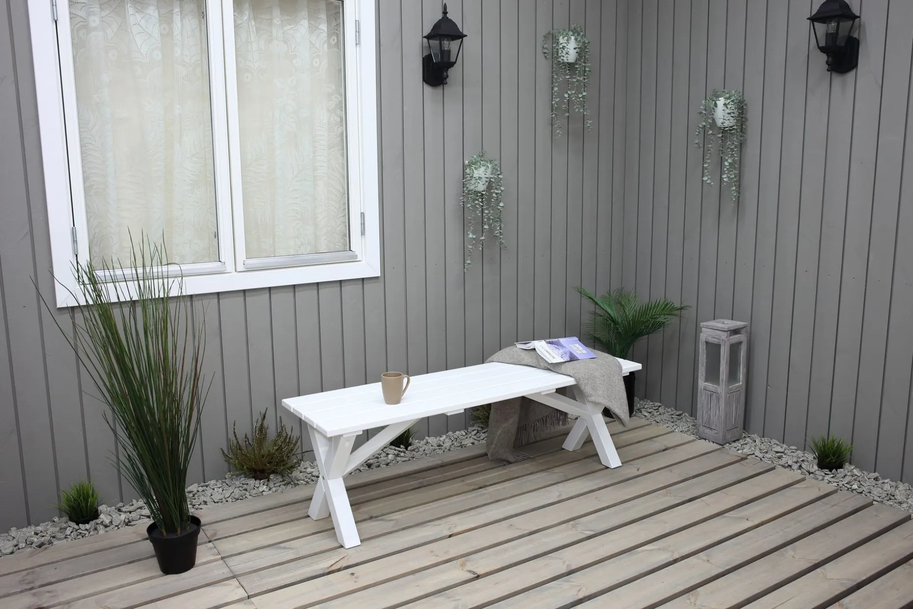 Scottsdale Sittebenk 140 cm Hvit