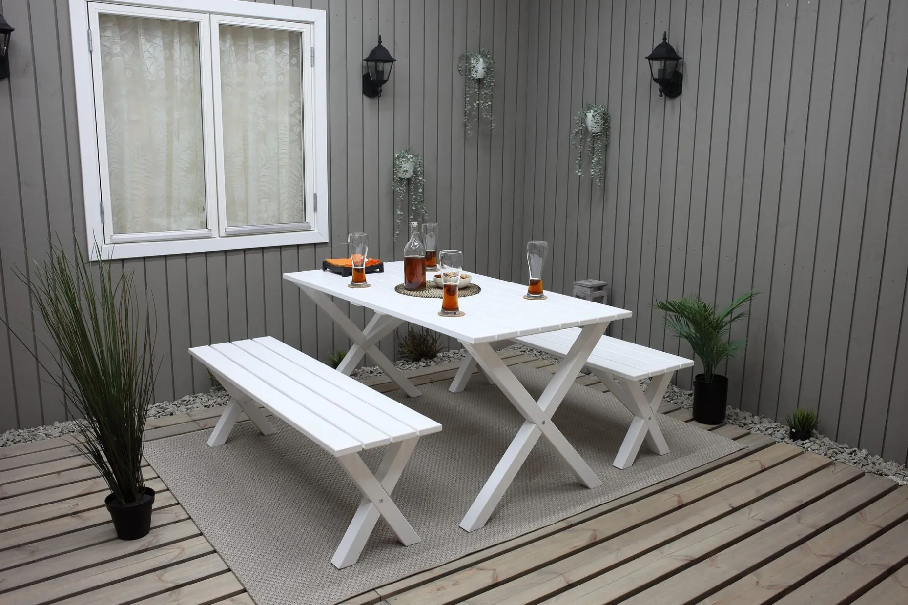 Scottsdale Sittebenk 140 cm Hvit