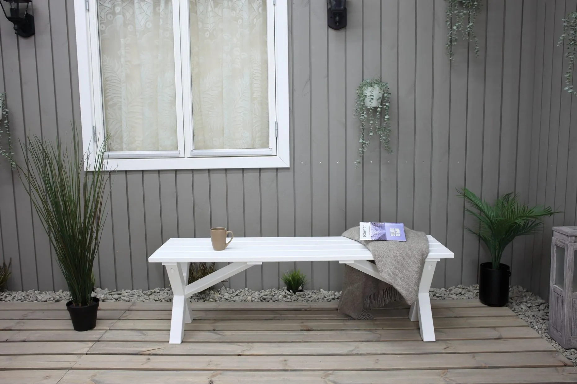 Scottsdale Sittebenk 140 cm Hvit