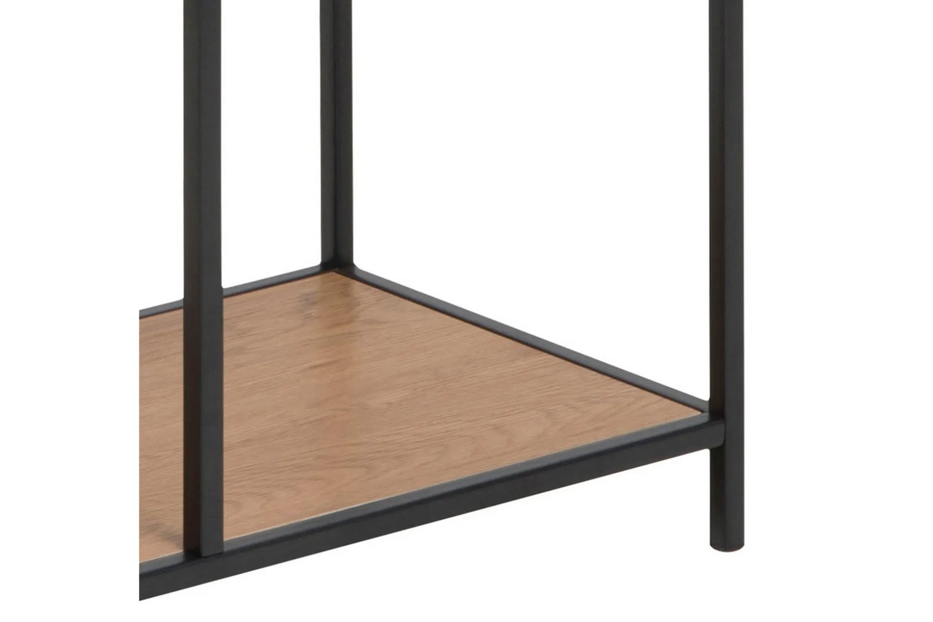 Seaford Hylle 77x35x185 cm Eik/Svart