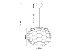 Segre Taklampe 60 cm