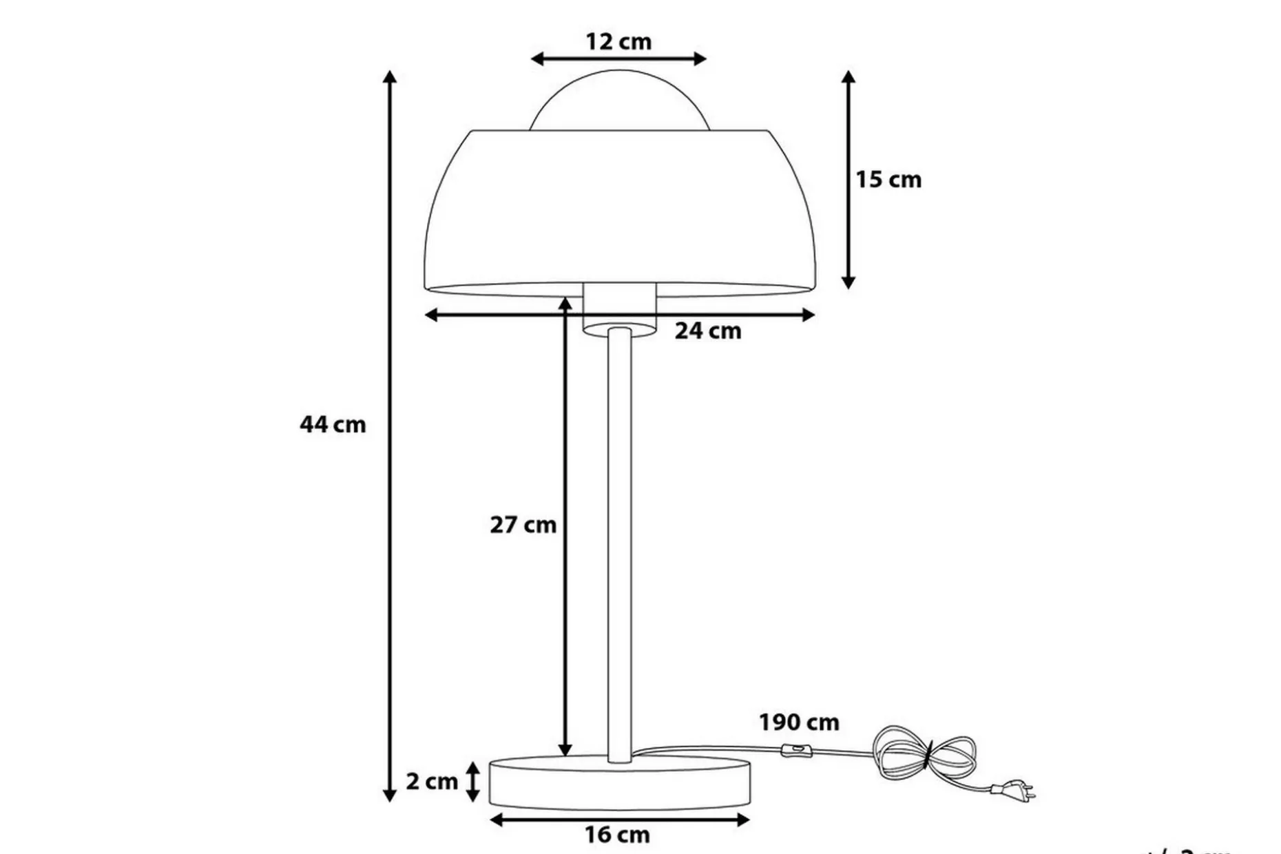 Senette Bordlampe 24 cm