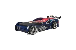 Seng Grand Turismo Blå 90x200 cm Med Madrass