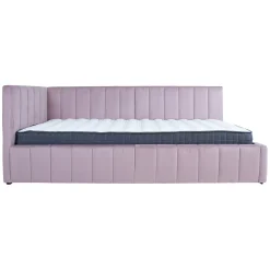 Seng HOME4YOU Jasper 90x200 cm med madrass Harmony Uno 180x40xh76 cm, Eik