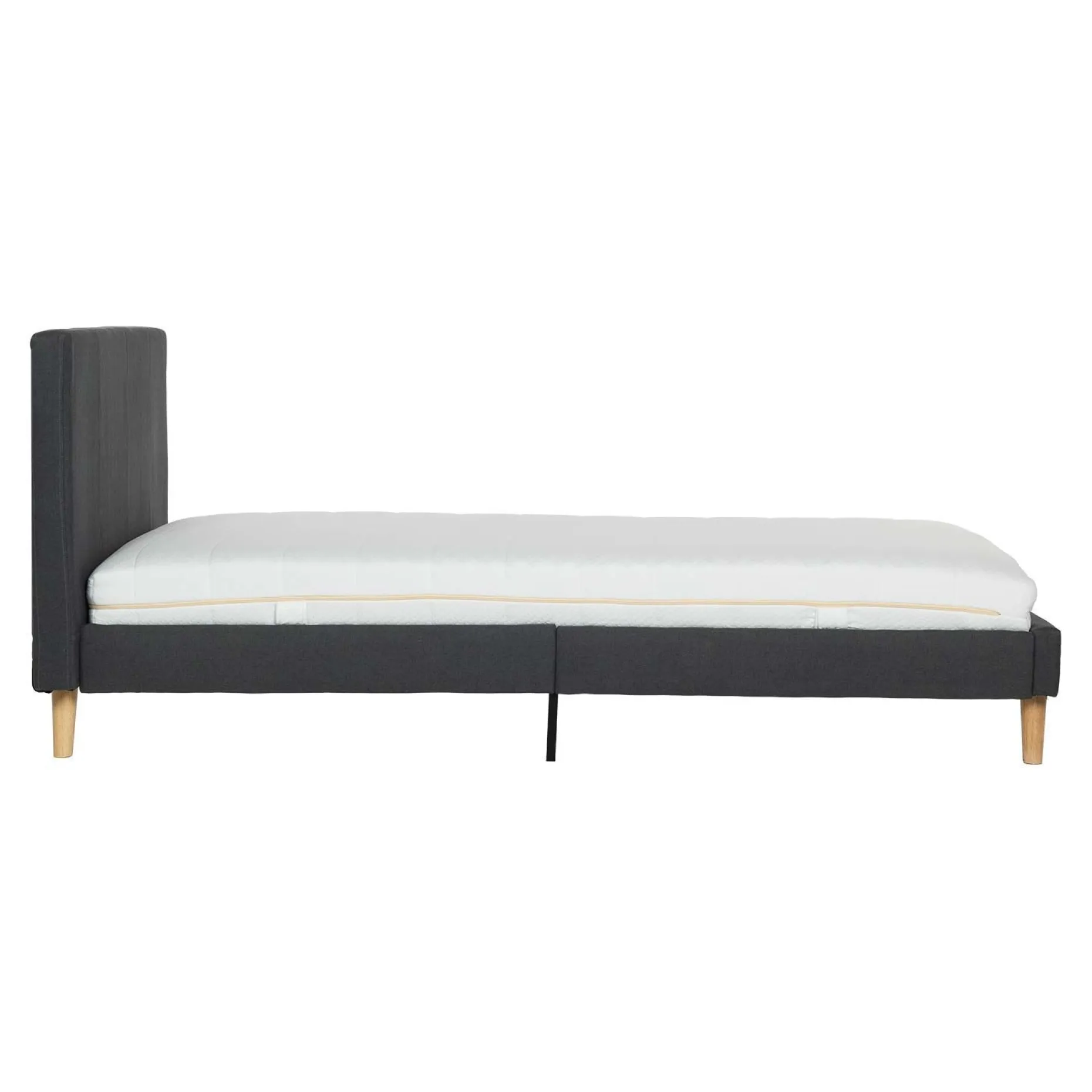 Seng HOME4YOU Juno 90x200 cm med madrass Kukka Duo 11 Zone grå