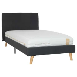 Seng HOME4YOU Juno 90x200 cm med madrass Kukka Duo 11 Zone grå