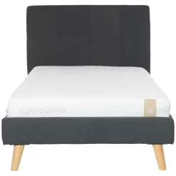Seng HOME4YOU Juno 90x200 cm med madrass Kuka Duo Kid grå