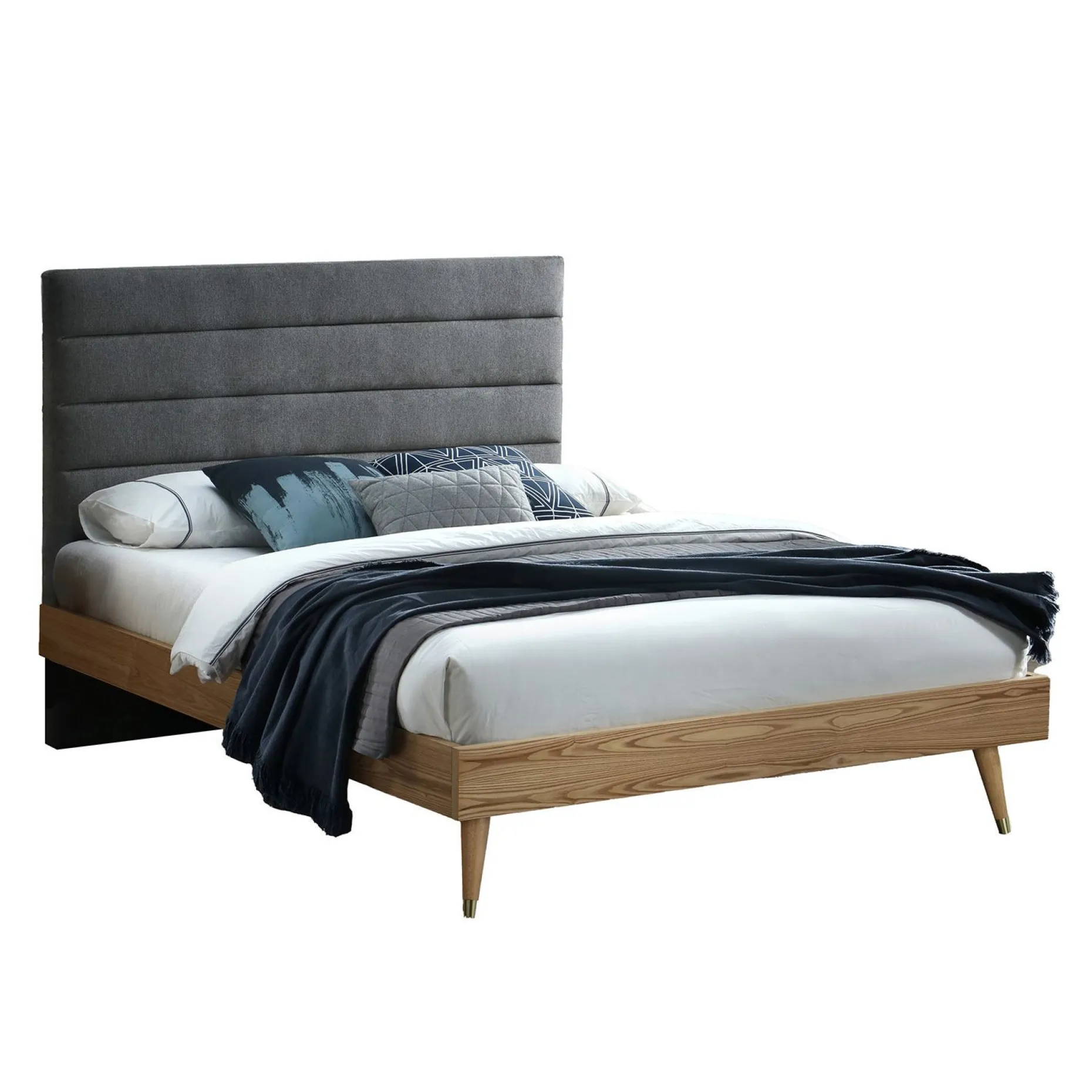 Seng HOME4YOU Roman med madrass Harmony Duo 160x200 cm Grå