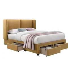Seng HOME4YOU Sugi med madrass Harmony Duo Season 160x200 cm gul