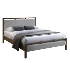 Seng HOME4YOU Voksi med madrass Harmony Delux 160x200 cm grå