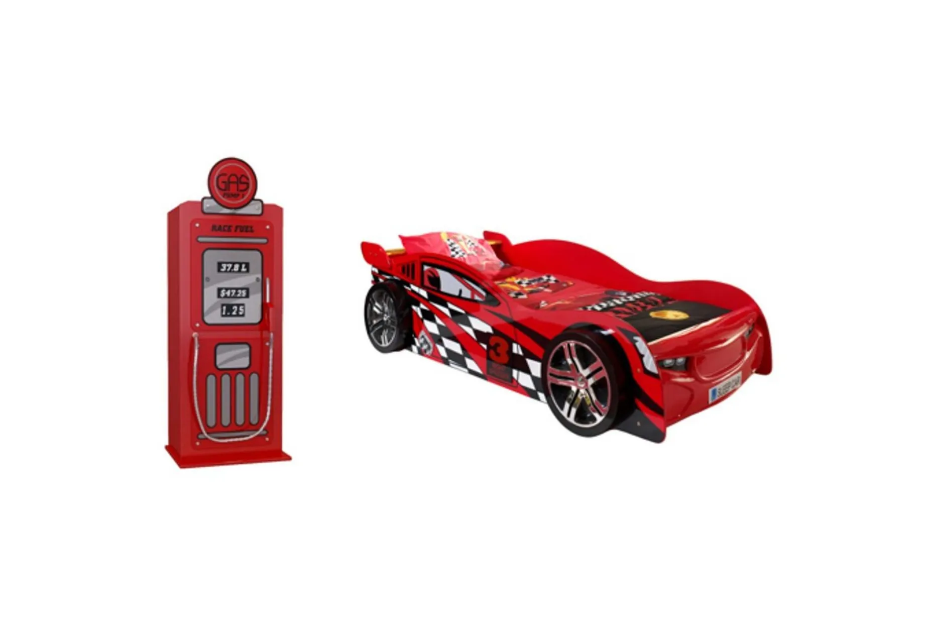 Seng med garderobe Night Speeder Rød