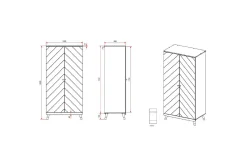 Seng med nattbord garderobe kommode Billy Hvit
