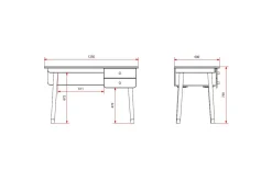 Seng med nattbord garderobe skrivebord Billy Hvit