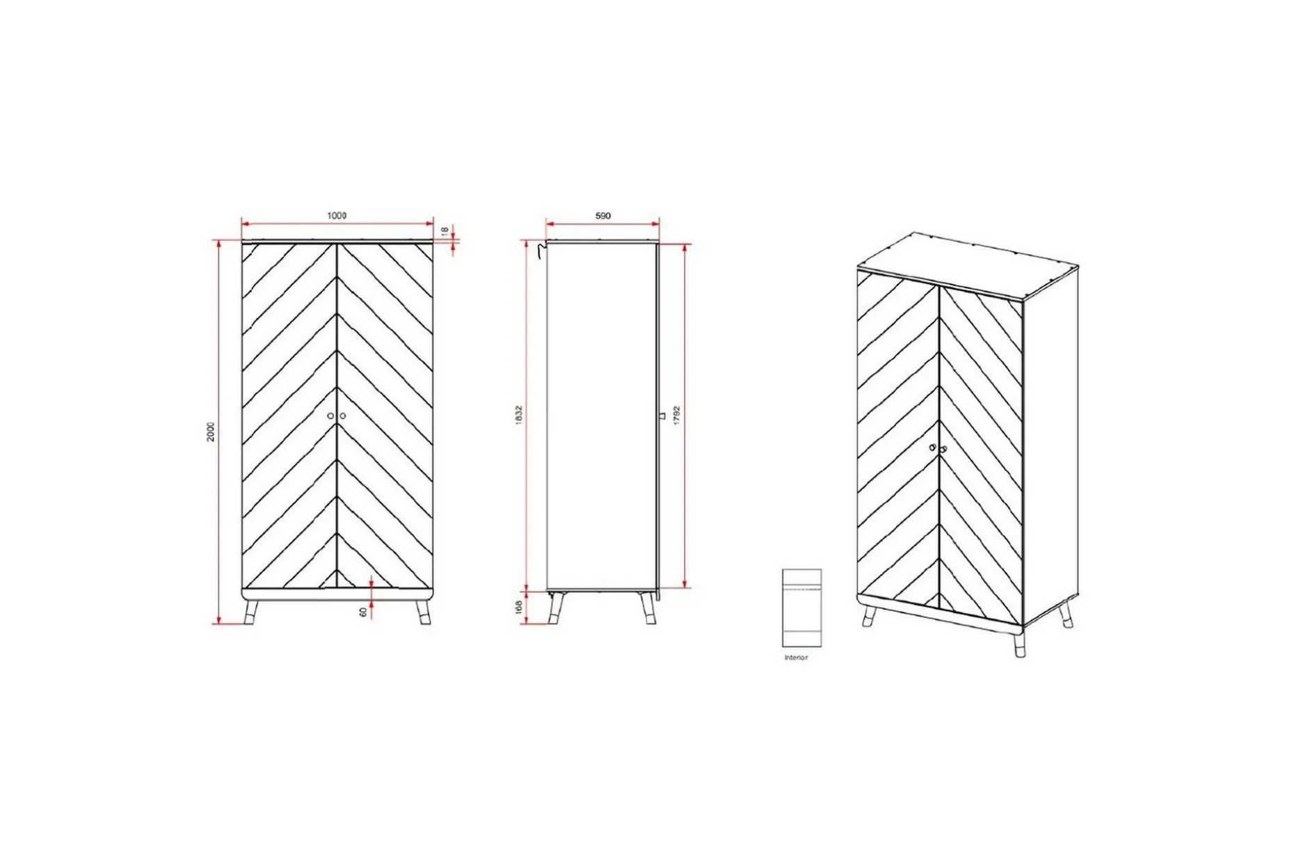 Seng med nattbord garderobe skrivebord Billy Hvit