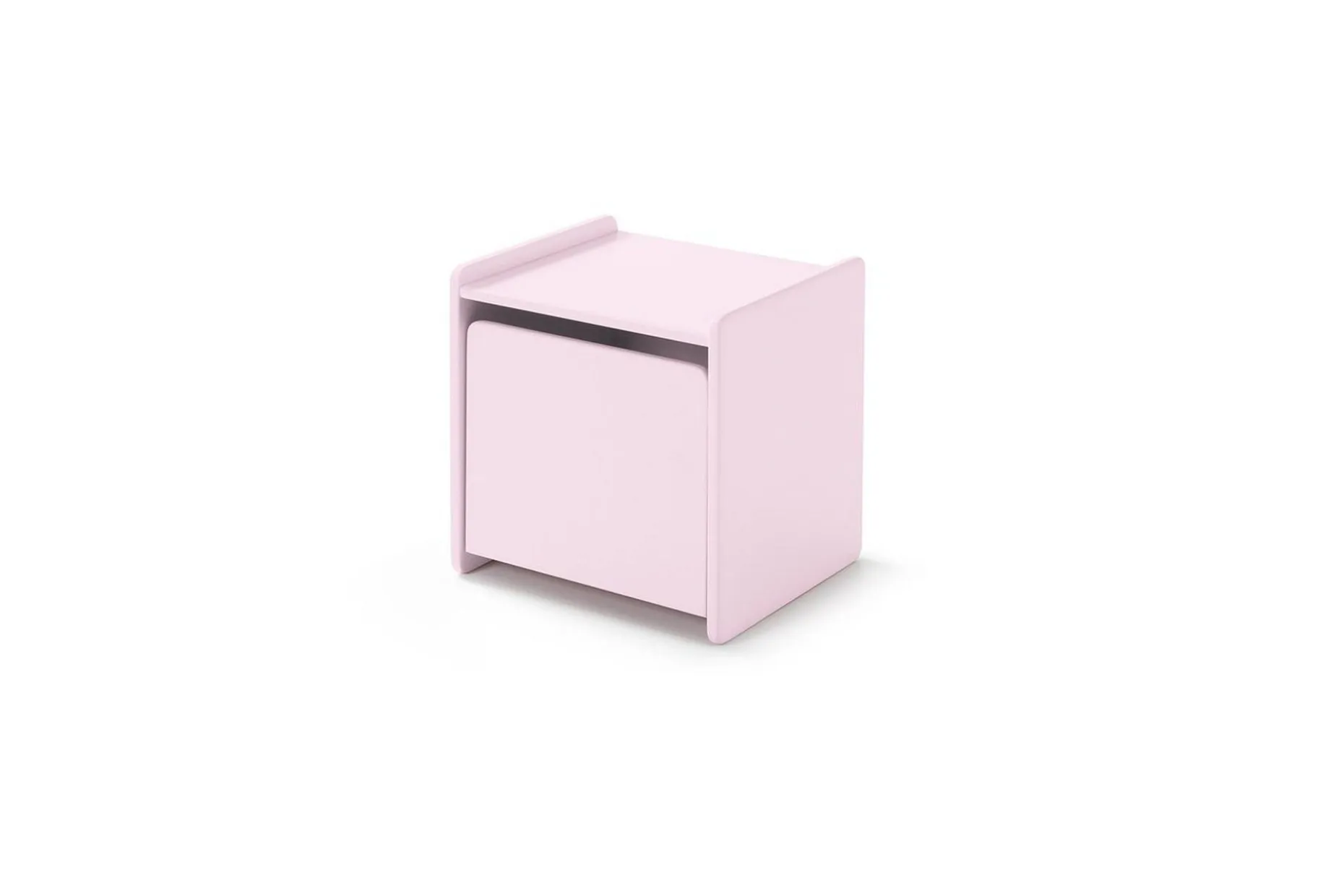 Seng med nattbord Vegghyller Kiddy Rosa
