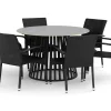Sensi utendørs spisegruppe 120 cm med 6 Thor Light utelenestoler