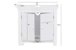 Servantensokkel Wohnling King Lakkert MDF 2 Dører Moderne