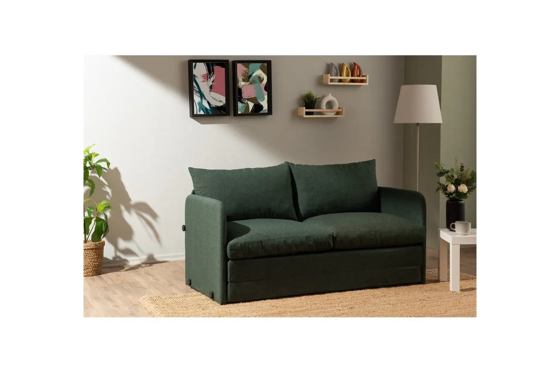 2-seters sovesofa Rubby (148 x 70 x 66 cm) Grønn