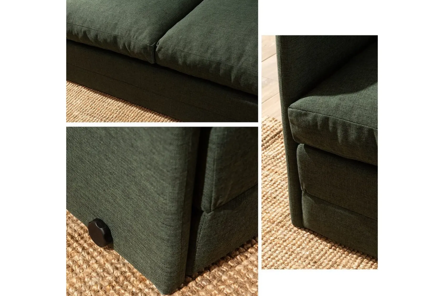 2-seters sovesofa Rubby (148 x 70 x 66 cm) Grønn