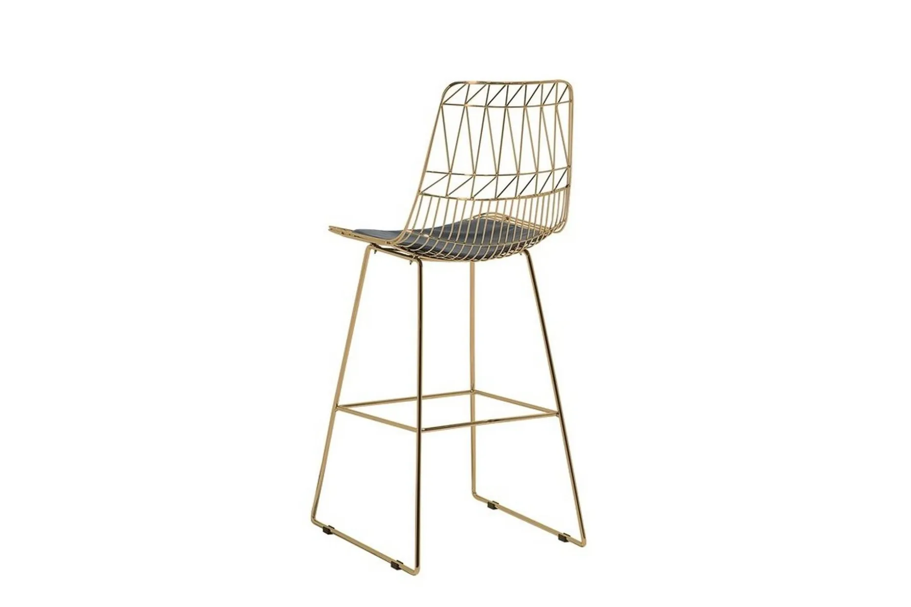 Set med 2 barstolar PRESTON Metall Guld 48cm