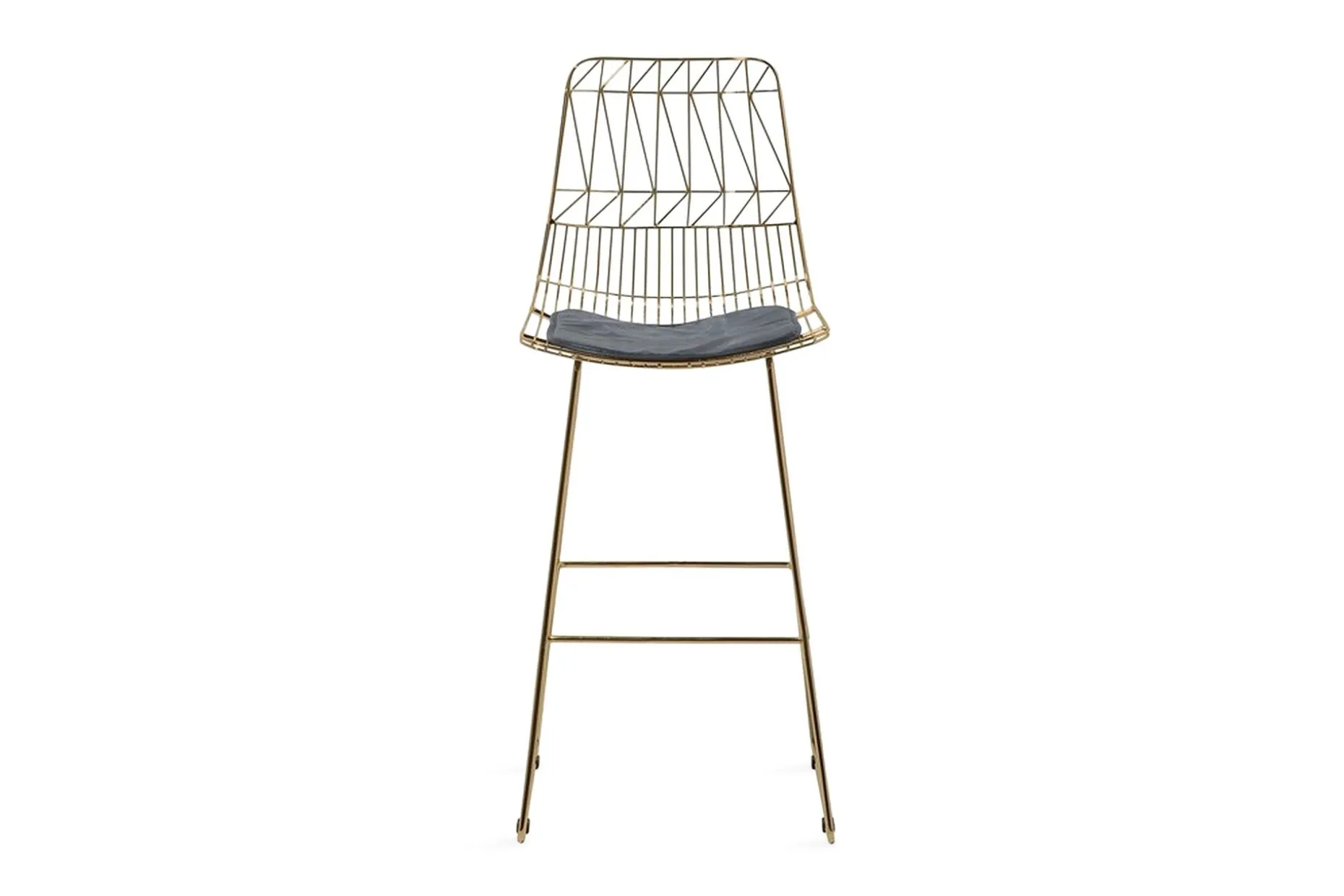 Set med 2 barstolar PRESTON Metall Guld 48cm