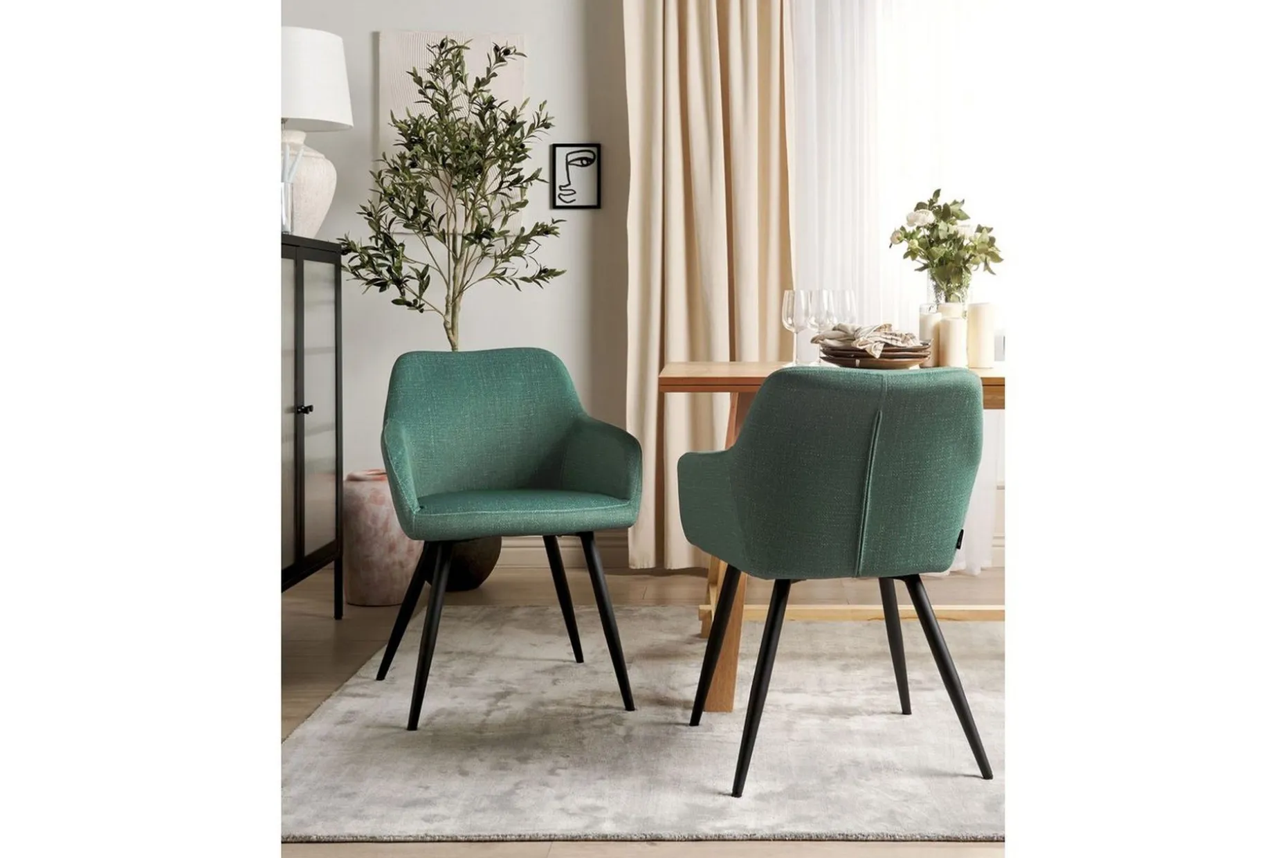 Sett med 2 spisestoler Casmalia