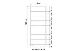 Shoe Cabinet Hvit|Svart